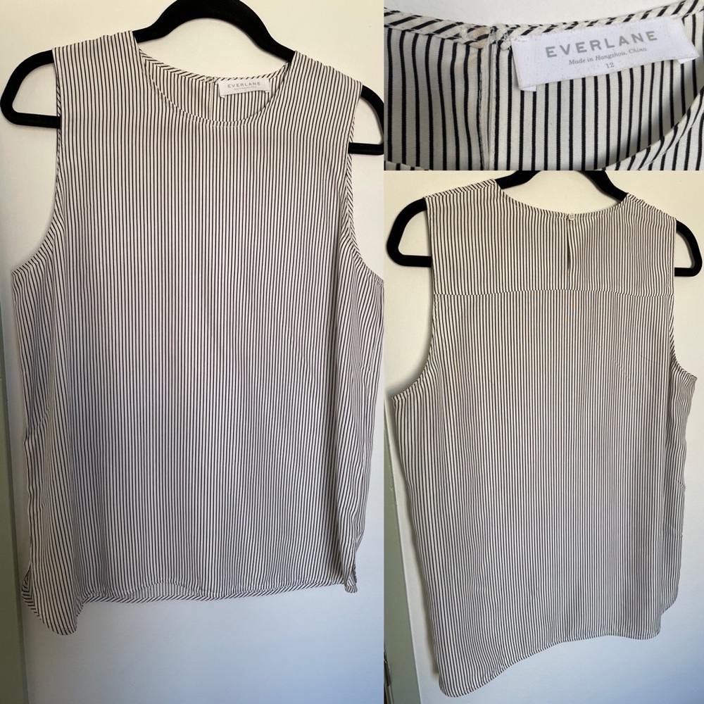 Everlane Womens Silk Striped Tank - US 12